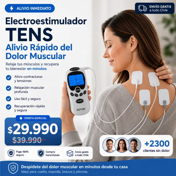 Electroestimulador TENS - Disminuye tu dolor en casa